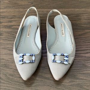 MANOLO BLAHNIK flat sling backs